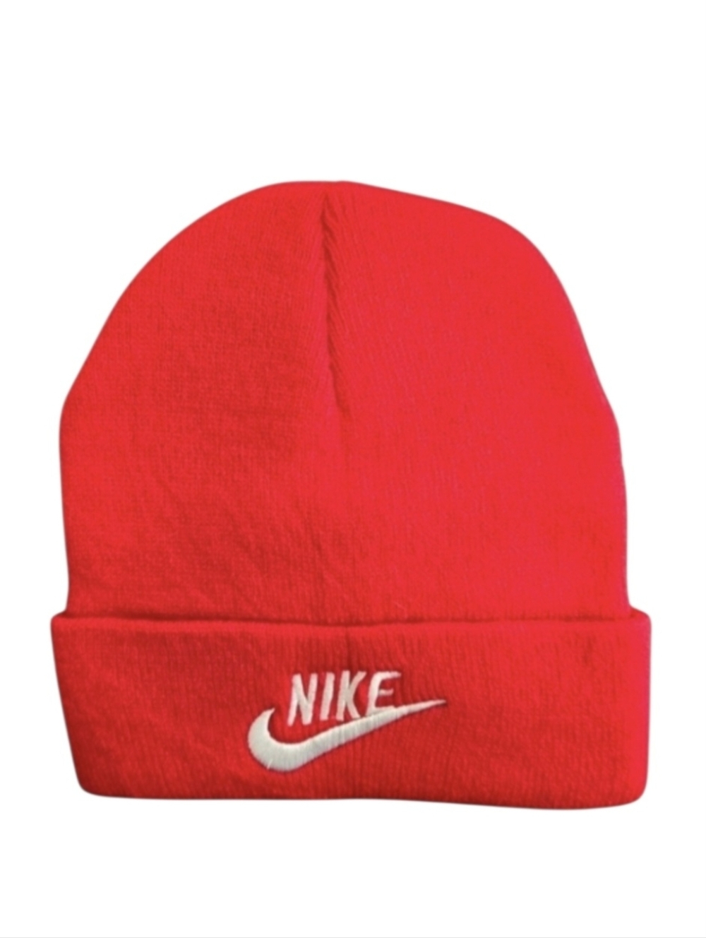 Nike Kids Red Cuffed Beanie-New